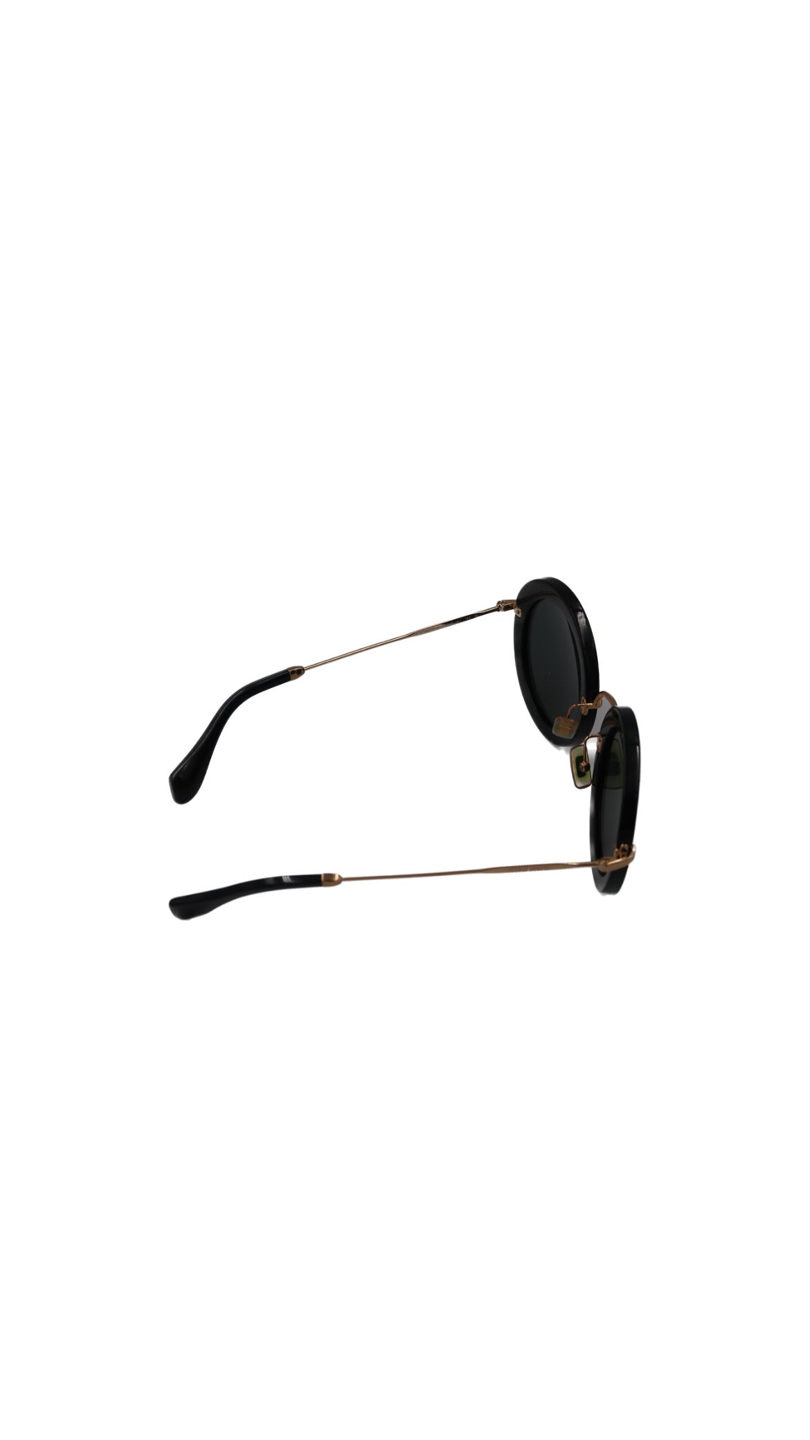 Miu Miu Rounded Sunglasses in Black