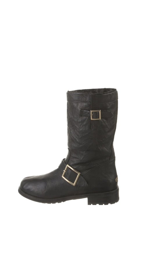 Jimmy Choo Leather Moto Boots
