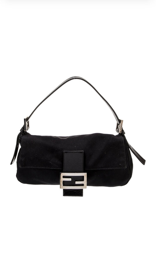 Fendi Neoprene Baguette Bag in Black