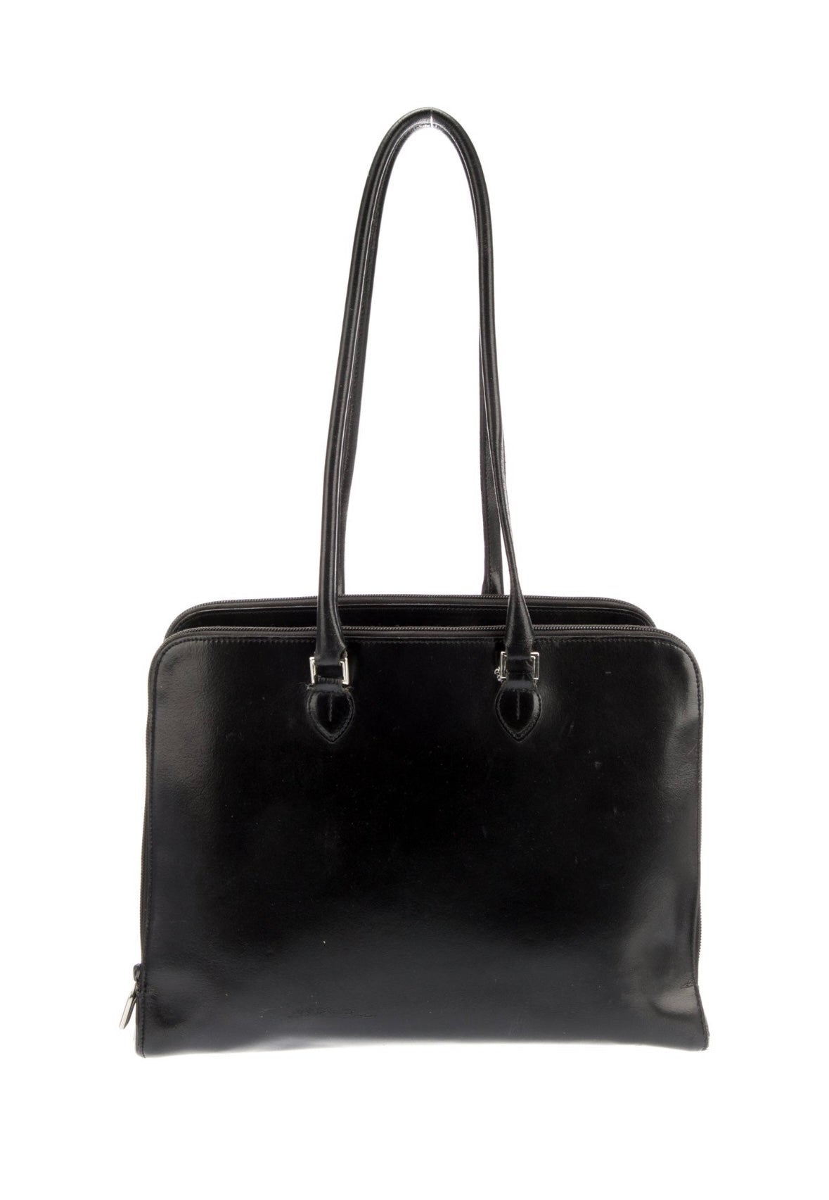 Furla leather shoulder bag in black