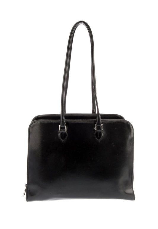Furla leather shoulder bag in black