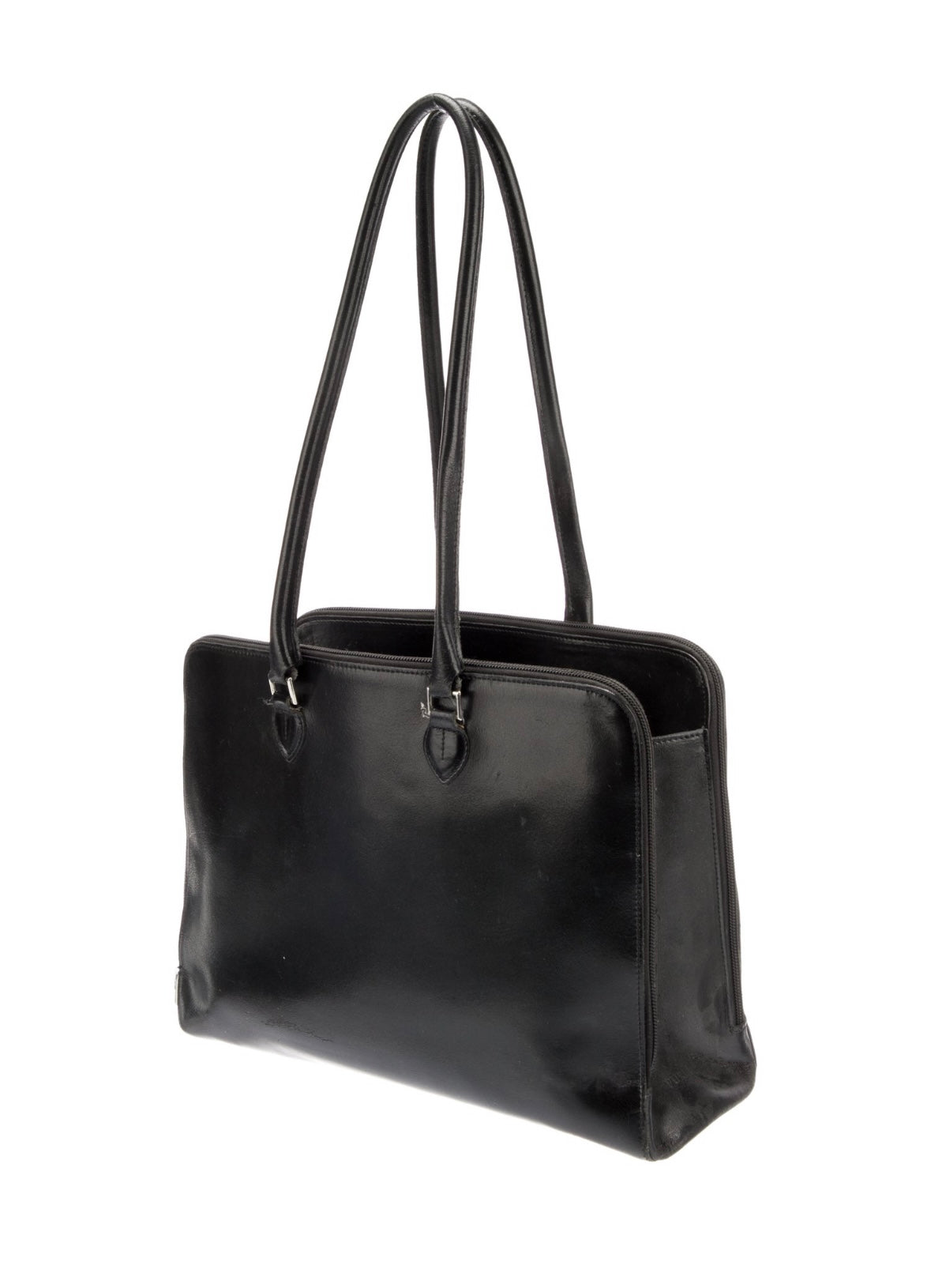 Furla leather shoulder bag in black