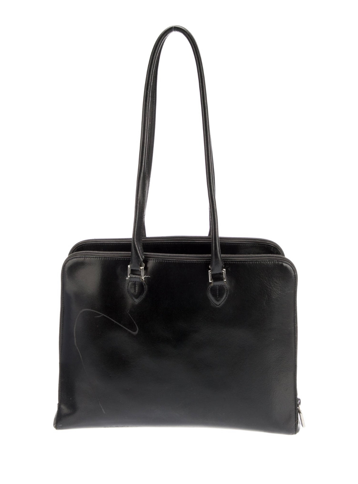 Furla leather shoulder bag in black